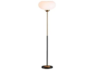 Nova Morelli Matte Black Weathered Brass Floor Lamp NOV1512202WB