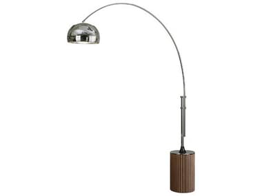 Nova Tambo 92" Tall Dark Walnut Weathered Brass White Linen Floor Lamp NOV2110832DW