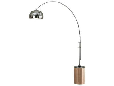 Nova Tambo 92&quot; Tall Natural Ash Weathered Brass White Linen Floor Lamp NOV2110832LW