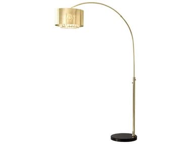 Nova Marilyn 94&quot; Tall Weathered Brass Crystal Floor Lamp NOV21263WB