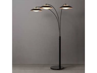 Nova Saucer 92&quot; Tall Matte Black Steel Floor Lamp NOV2310501MB