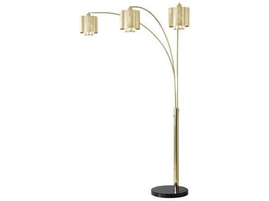 Nova Marilyn 90" Tall Weathered Brass Crystal Floor Lamp NOV23263WB