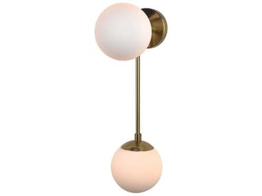 Nova Duo 22" Tall 2-Light Brushed Brass Wall Sconce NOV3111604BB