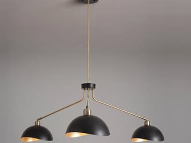 Nova Luna Bella 3-Light Weathered Brass Dome Chandelier NOV3411017WB