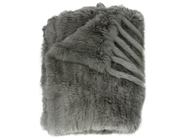 Nourison Mina Victory Couture Fur Woven Rabbit Throw NR798019027384