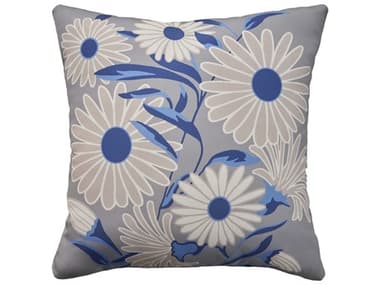 Nourison Mina Victory Aloha Blue Grey 20" x 20" Pillow NR798019089740