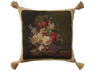 Nourison Mina Victory Vintage Flower Basket 20" x 20" Multicolor Pillow NR798019091880