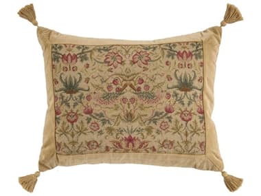 Nourison Mina Victory Vintage Wm Morris 20" x 26" Beige Pillow NR798019091989