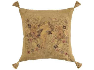 Nourison Mina Victory Vintage Angel 24" x 24" Beige Pillow NR798019092030