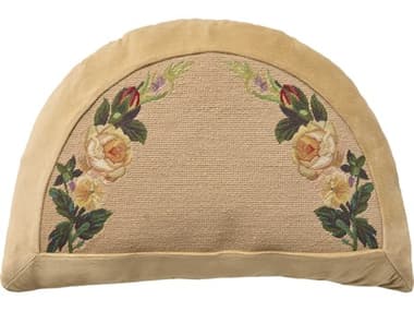 Nourison Mina Victory Vintage Rose Border 16" x 24" Beige Pillow NR798019092054