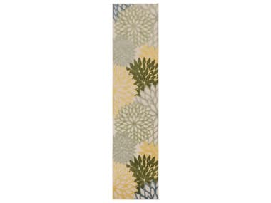 Nourison Aloha Floral Runner Area Rug NRALH05GRNMTRUN