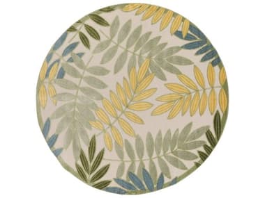 Nourison Aloha Floral Area Rug NRALH18GRNMTROU