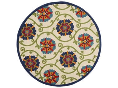 Nourison Aloha Floral Area Rug NRALH19BLUMTROU