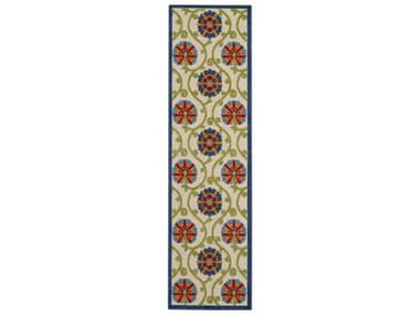 Nourison Aloha Floral Runner Area Rug NRALH19BLUMTRUN