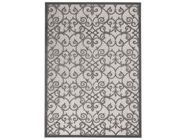 Nourison Aloha Damask Area Rug NRALH21GRYCH