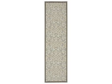 Nourison Aloha Damask Runner Area Rug NRALH21NATRLRUN