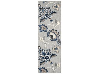 Nourison Aloha Floral Runner Area Rug NRALH31BLGRYRUN