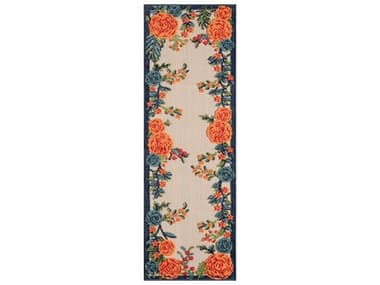 Nourison Aloha Bordered Runner Area Rug NRALH32MULTIRUN