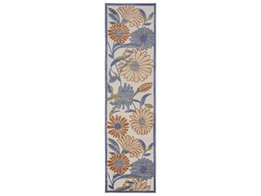 Nourison Aloha Bordered Runner Area Rug NRALH33BGEMTRUN