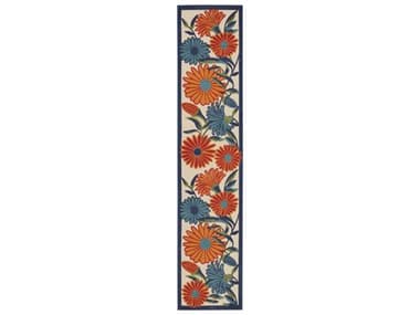 Nourison Aloha Bordered Runner Area Rug NRALH33MULTIRUN