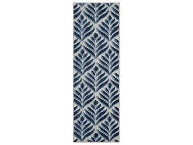 Nourison Aloha Floral Runner Area Rug NRALH35BLUERUN