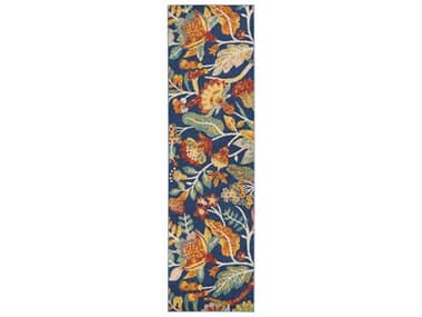 Nourison Allur Floral Runner Area Rug NRALR09NAVMTRUN