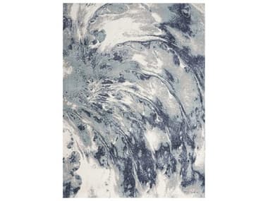Nourison American Manor Abstract Area Rug NRAMR03BLUIV