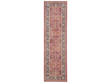 Nourison Ankara Global Bordered Runner Area Rug NRANR02REDRUN