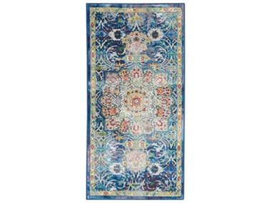 Nourison Ankara Global Bordered Area Rug NRANR03BLUEREC