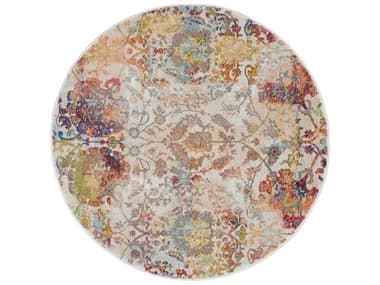 Nourison Ankara Global Floral Area Rug NRANR06IVORGROU