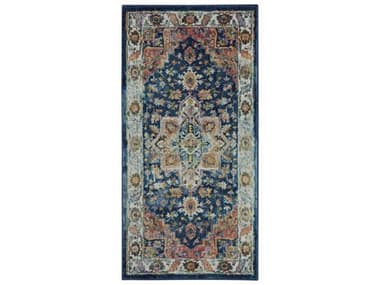 Nourison Ankara Global Bordered Area Rug NRANR11BLUMTREC