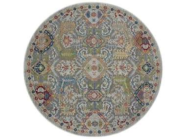 Nourison Ankara Global Bordered Area Rug NRANR12GRYMTROU