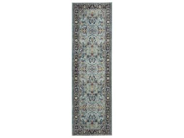 Nourison Ankara Global Bordered Runner Area Rug NRANR14TEAMTRUN