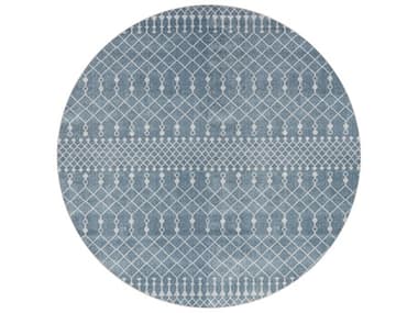 Nourison Astra Machine Washable Geometric Area Rug NRASW10BLUEROU