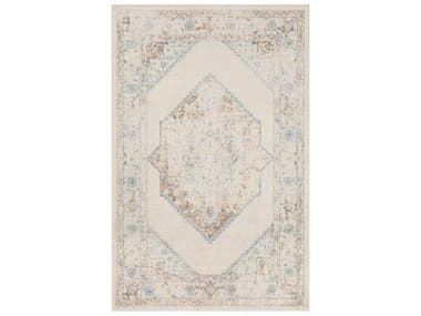 Nourison Astra Machine Washable Bordered Area Rug NRASW13IVBLUREC