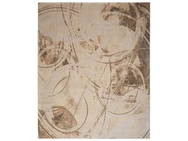 Nourison Astra Machine Washable Abstract Area Rug NRASW14BEIGEREC