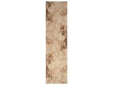 Nourison Astra Machine Washable Abstract Runner Area Rug NRASW14BEIGERUN