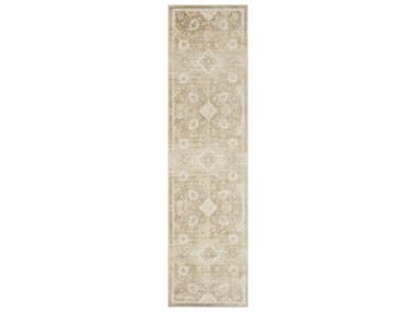 Nourison Astra Machine Washable Bordered Runner Area Rug NRASW19IVGLDRUN