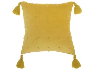 Nourison Life Styles Yellow 18'' x 18'' Pillow NRAZ044YELLO