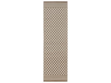 Nourison Care Free Geometric Runner Area Rug NRCAF02BROWNRUN