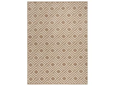 Nourison Care Free Geometric Area Rug NRCAF03BROWNREC