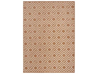 Nourison Care Free Geometric Area Rug NRCAF03COPPRREC