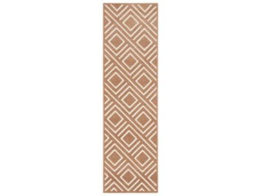 Nourison Care Free Geometric Runner Area Rug NRCAF03COPPRRUN