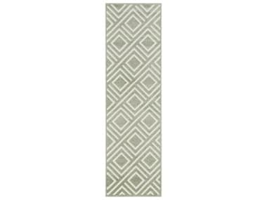 Nourison Care Free Geometric Runner Area Rug NRCAF03GREENRUN