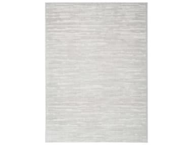 Nourison Care Free Abstract Area Rug NRCAF04LTGRYREC