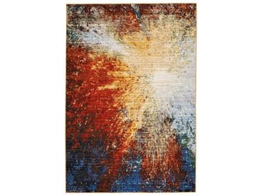 Nourison Chroma Abstract Area Rug NRCRM02REDFLREC