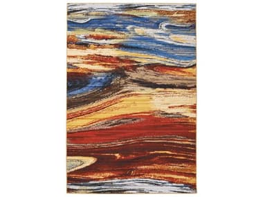 Nourison Chroma Abstract Area Rug NRCRM04LAVFLREC