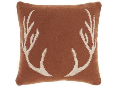 Nourison Life Styles Rust 18'' x 18'' Pillow NRDC119RUST