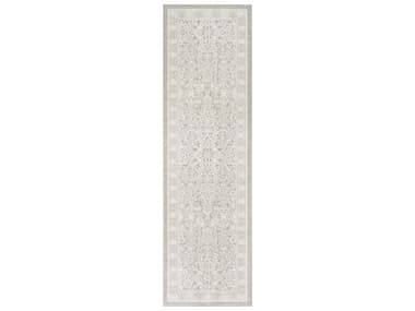 Nourison Eco Cycle Bordered Runner Area Rug NRECY01SILIVRUN