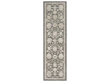 Nourison Eco Cycle Bordered Runner Area Rug NRECY02CHARCRUN